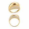 14K MODERN PLAIN AND CZ DESIGN RING – 8 – JY Jewelry Wholesale