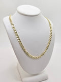 14K HOLLOW CUBAN CURB FLAT CHAIN – 4MM 18" – JY Jewelry Wholesale