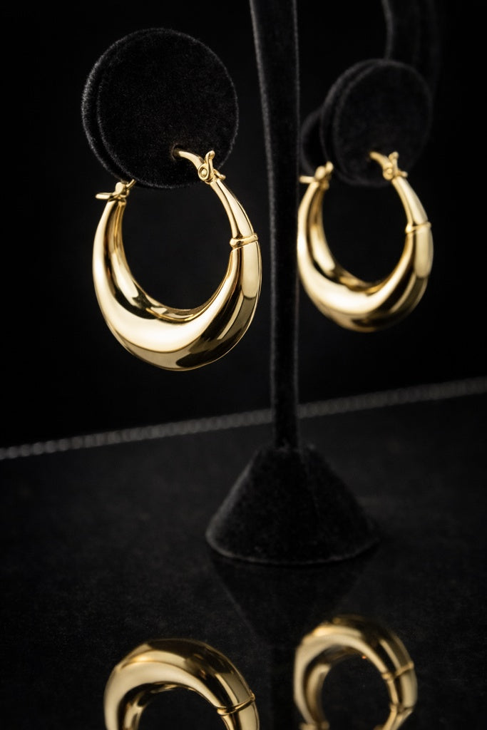 14K MODERN ELEGANT HOOPS EARRINGS – 2 – JY Jewelry Wholesale