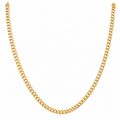 10K SOLID CUBAN CURB FLAT CHAIN – 18" 4MM – JY Jewelry Wholesale