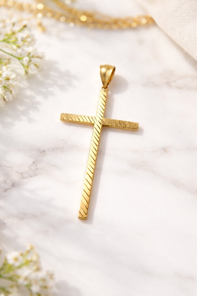 10K DIAMOND CUT DESIGN CROSS PENDANT – JY Jewelry Wholesale