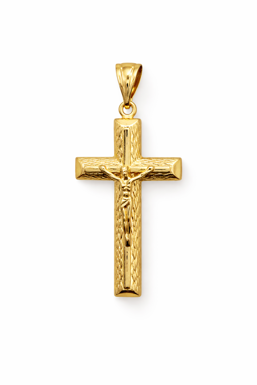 14K SMALL DIAMOND CUT DETAIL JESUS CRUCIFIX CROSS PENDANT – JY Jewelry Wholesale