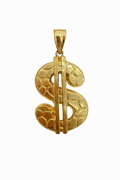 10K MEDIUM NUGGETS DESIGN MONEY SYMBOL PENDANT – JY Jewelry Wholesale