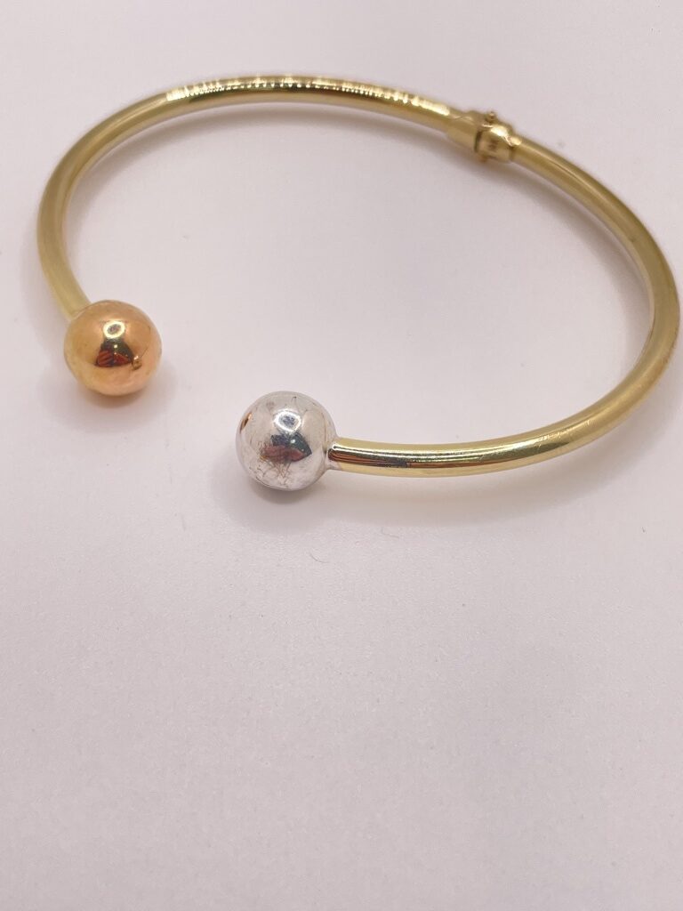10K TWO-GOLD SLAVE BANGLE – 3MM – JY Jewelry Wholesale
