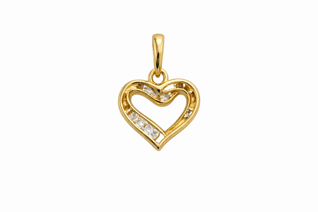 10K DIAMOND HEART SILHOUETTE PENDANT – JY Jewelry Wholesale