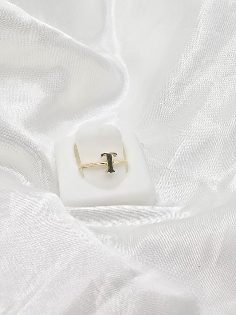 14K "T" LETTER RING – 6.5 – JY Jewelry Wholesale