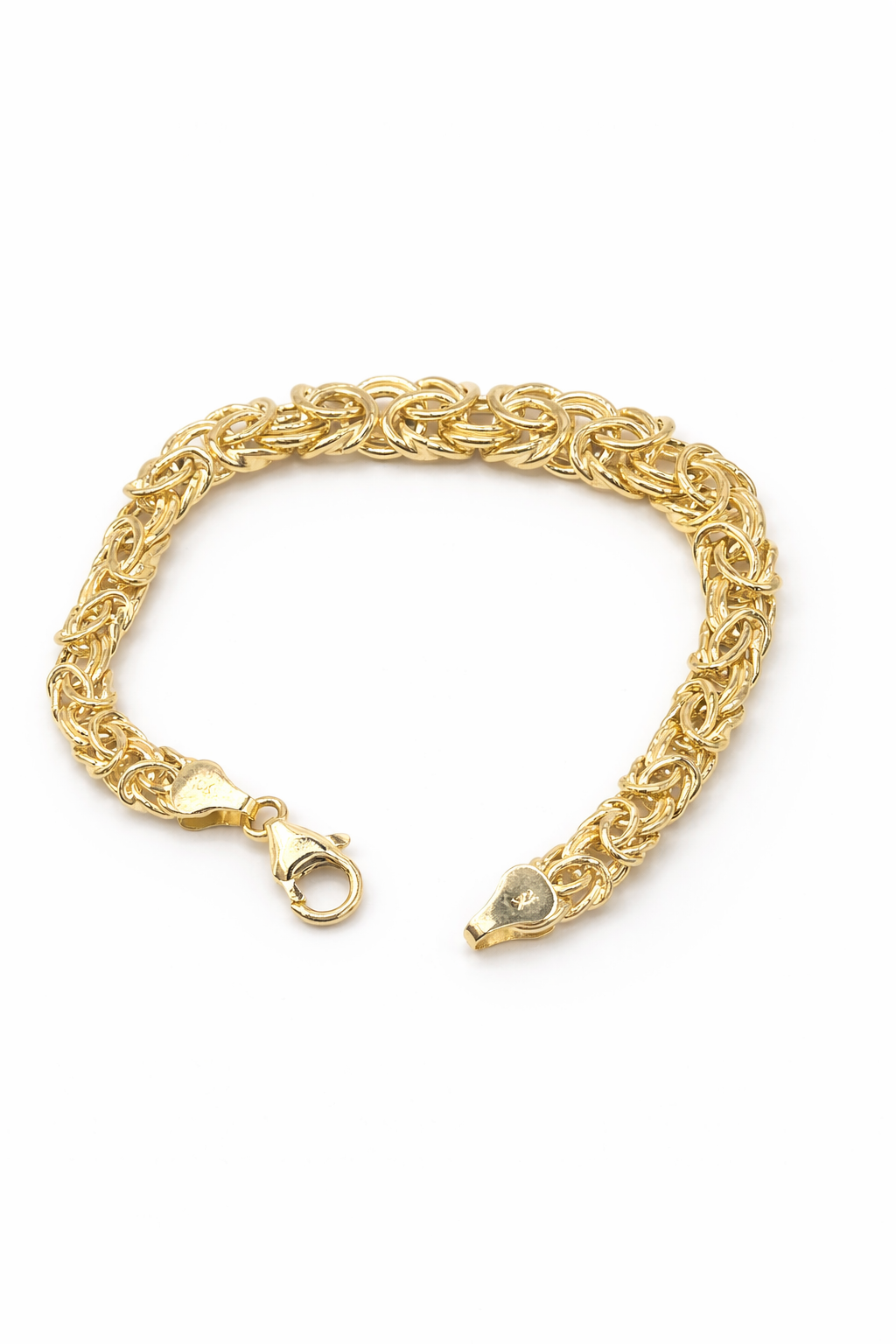 10K DEGRADING BYZANTINE BRACELET – 7.5" – JY Jewelry Wholesale