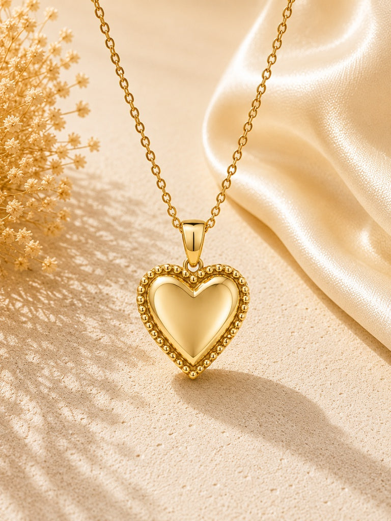 10K MODERN DETAIL HEART PENDANT – JY Jewelry Wholesale