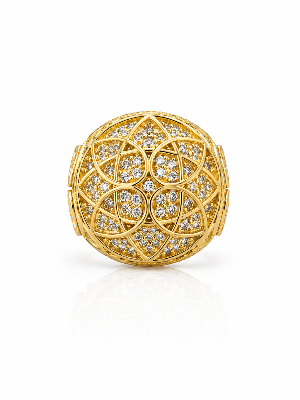 10K MODERN 3D ROUND ROSETTA RING – 11 – JY Jewelry Wholesale