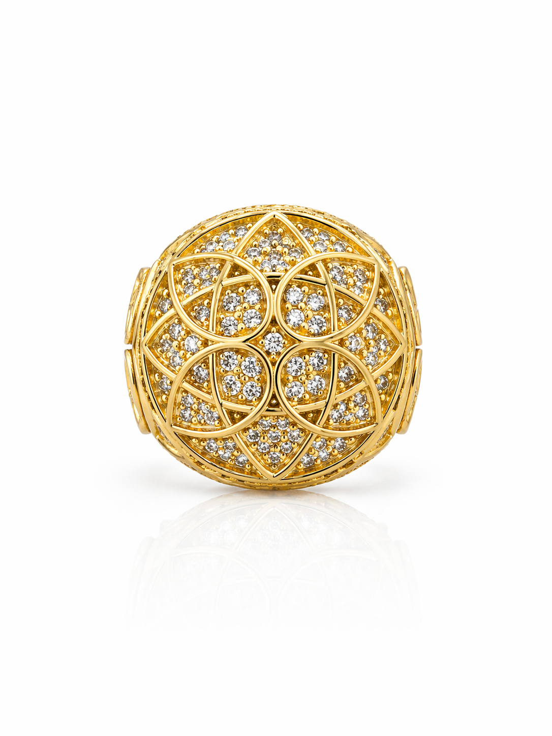 10K MODERN 3D ROUND ROSETTA RING – 11 – JY Jewelry Wholesale