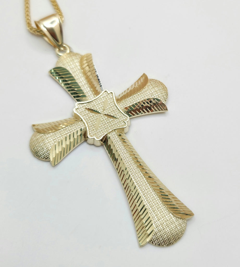 10K LARGE DIAMOND CUT CROSS PENDANT – JY Jewelry Wholesale