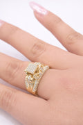 10K ELEGANT PRINCESS STYLE SQUARE RING – 7 – JY Jewelry Wholesale