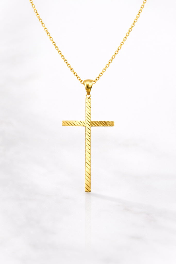 10K DIAMOND CUT DESIGN CROSS PENDANT – JY Jewelry Wholesale