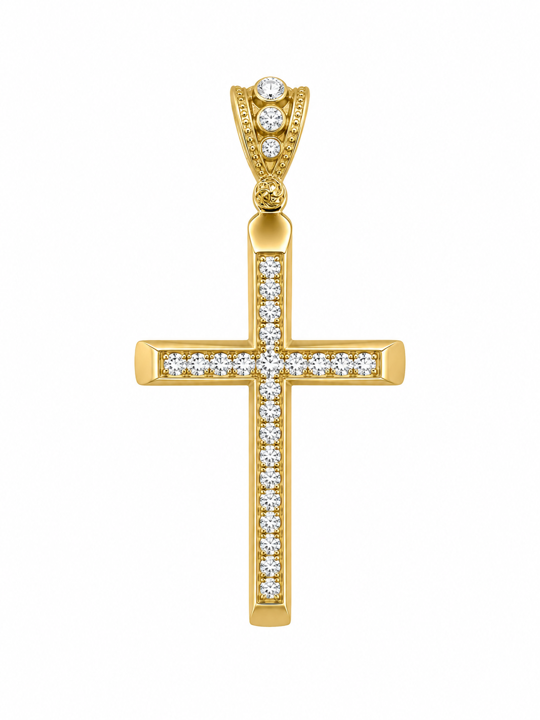 10K EXTRA LARGE CZ CROSS PENDANT – EXTRA LARGE – JY Jewelry Wholesale