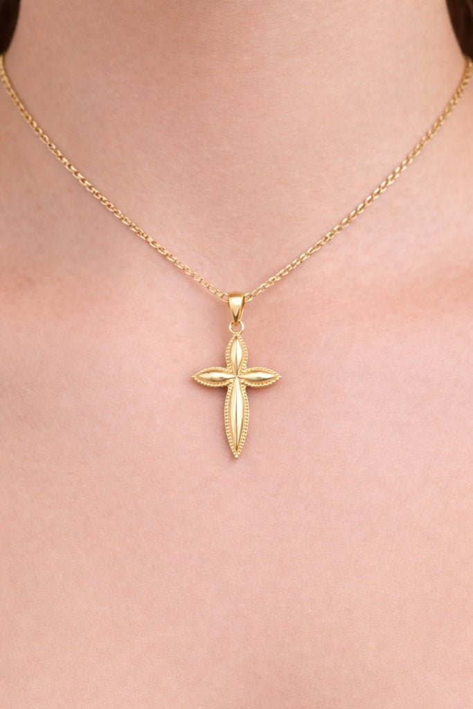 14K DELICATE MANDALA CROSS PENDANT – JY Jewelry Wholesale