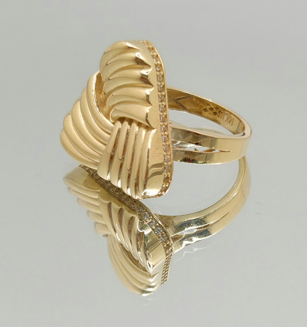 14K MODERN GEAOMETRIC RING – 6 – JY Jewelry Wholesale