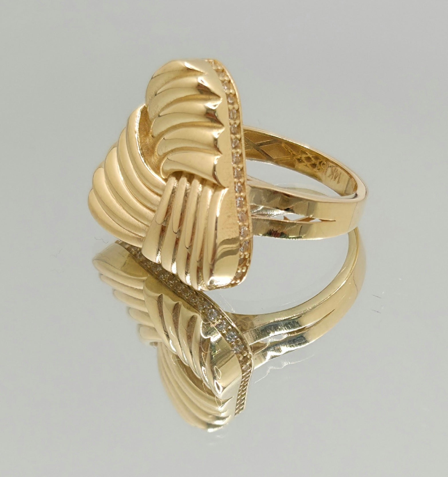 14K MODERN GEAOMETRIC RING – 6 – JY Jewelry Wholesale
