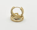 10K TIMELESS GREEK DESING HOOPS EARRINGS CZ – MEDIUM – JY Jewelry Wholesale