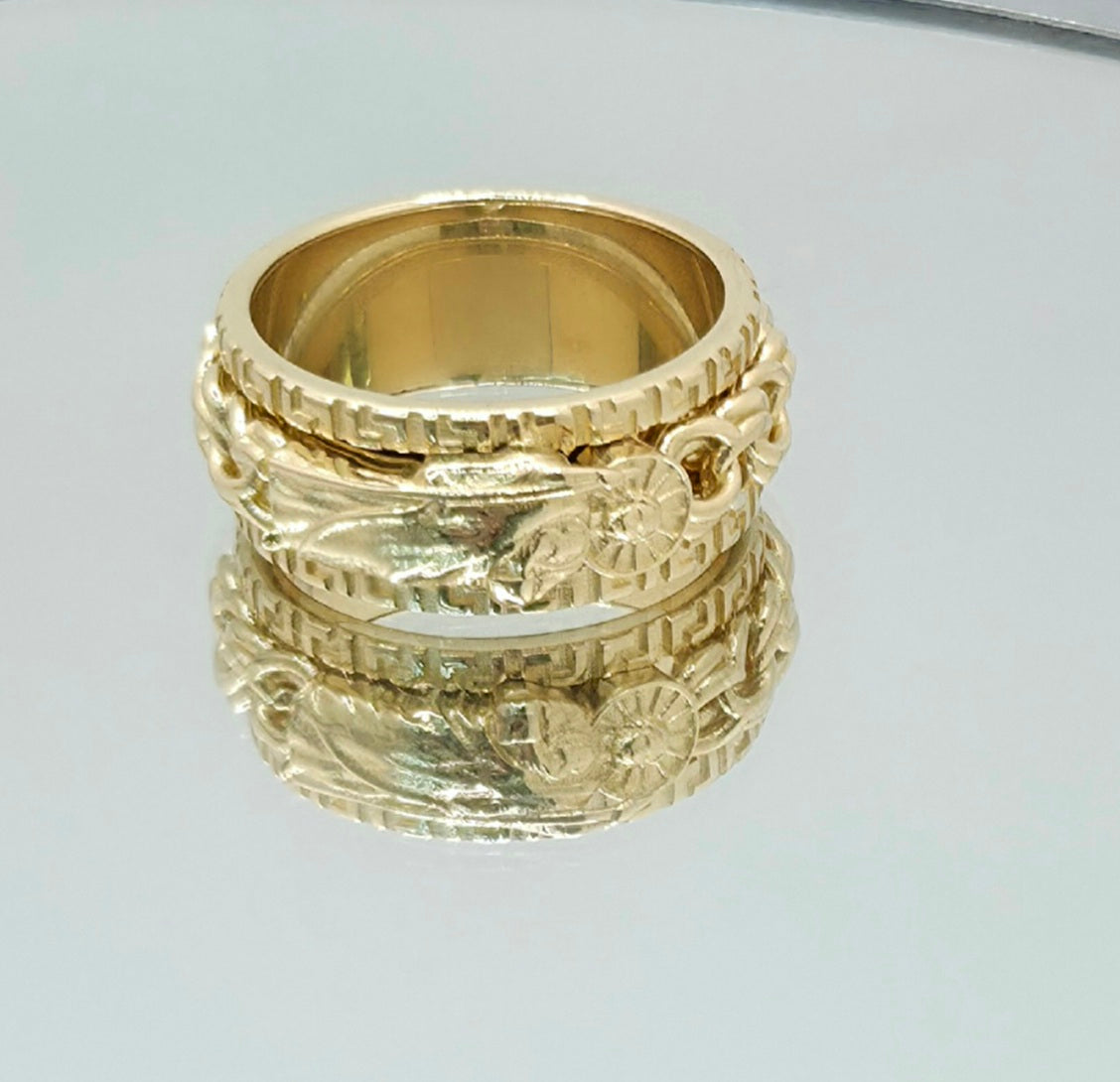 10K SAN JUDAS CHINO LINK DESIGN SPINNING RING – 10 – JY Jewelry Wholesale