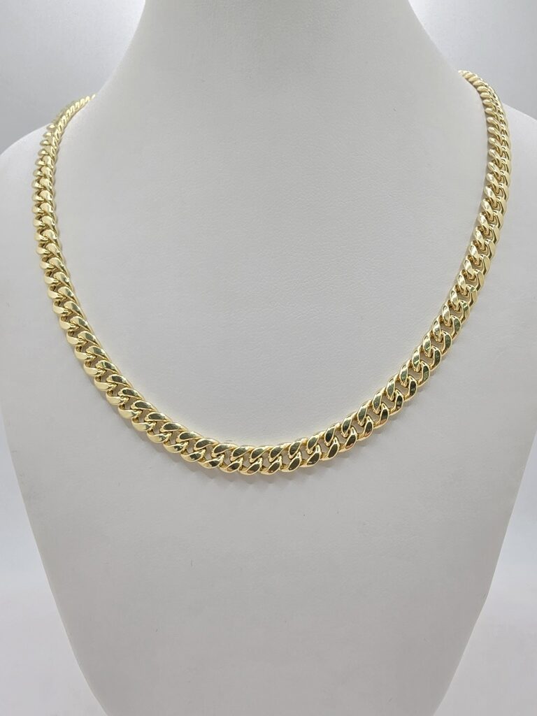 10K SOLID MIAMI CUBAN CHAIN – 24" 6MM – JY Jewelry Wholesale