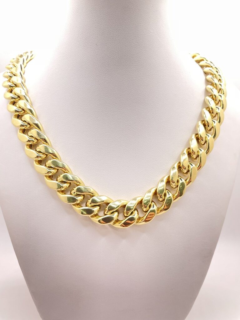 10K SEMISOLID MIAMI CUBAN CHAIN 24" 13MM – JY Jewelry Wholesale