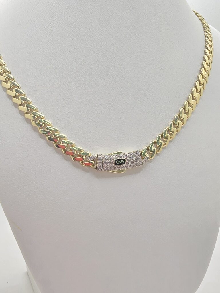 10K CERTIFIED MONACO CHAIN ??CZ CLOSURE – 22" 6.5MM – JY Jewelry Wholesale