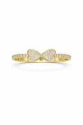 10K DELICATE CZ RIBBON RING – 7 – JY Jewelry Wholesale
