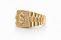 14K MONEY SIGN RING WITH CZ ACCENTS – 12 – JY Jewelry Wholesale