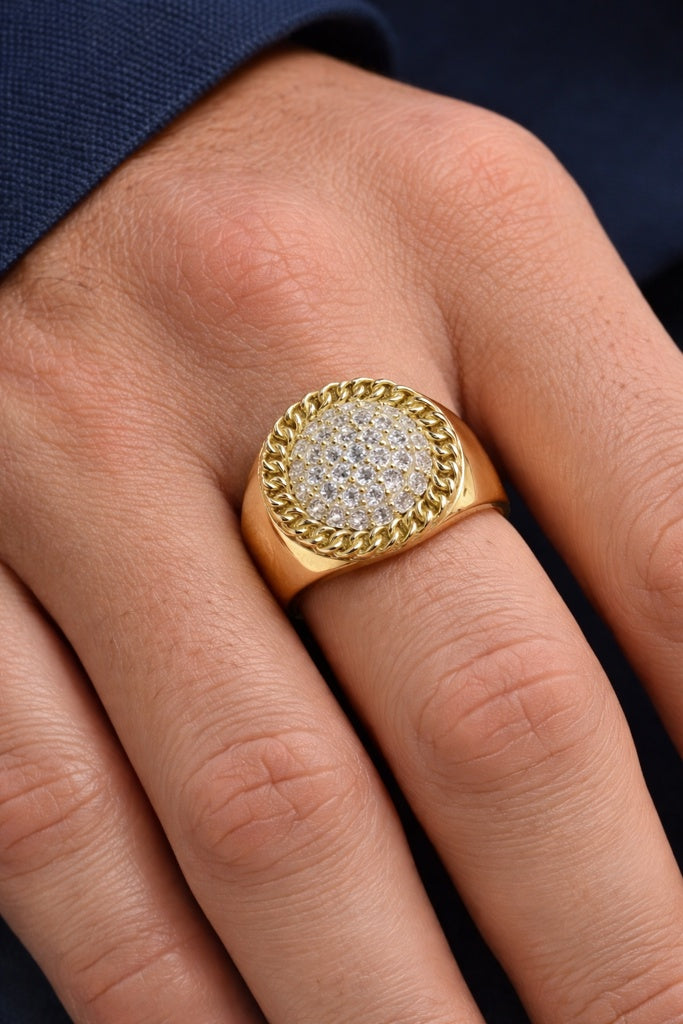 10K ROUND ROPE CZ DETAIL RING – JY Jewelry Wholesale