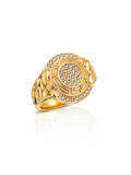 10K ROUND CZ GREEK RING – 10 – JY Jewelry Wholesale