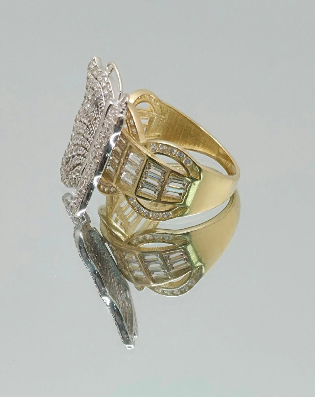 14K BIG CZ BUTTERFLY RING – 7 – JY Jewelry Wholesale
