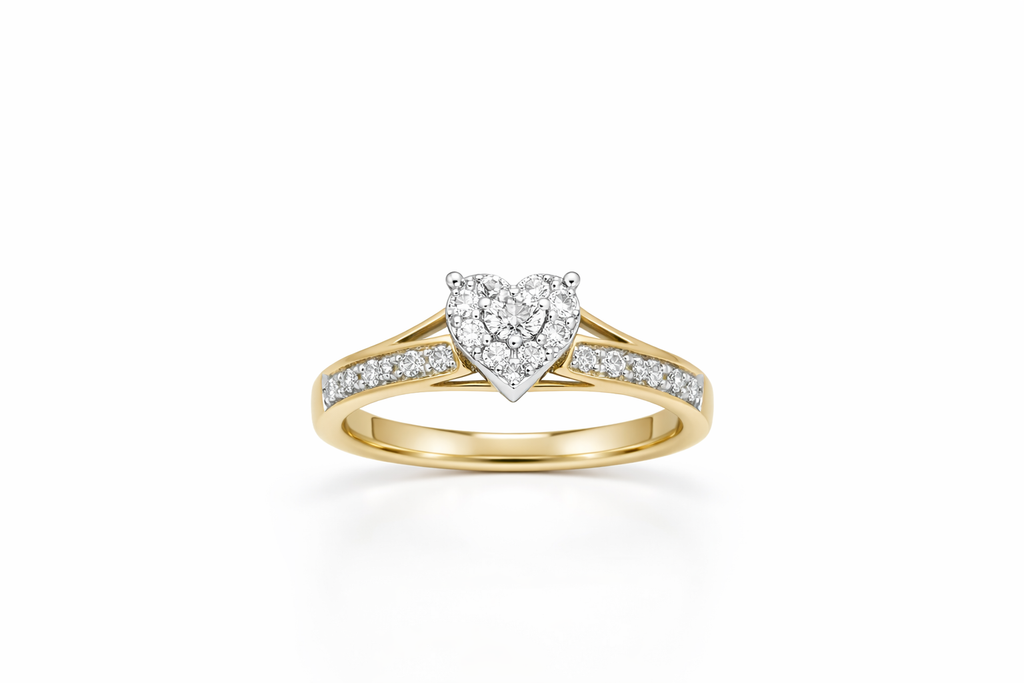 10K DELICATE SMALL HEART DIAMOND WOMAN'S RING – 7 – JY Jewelry Wholesale