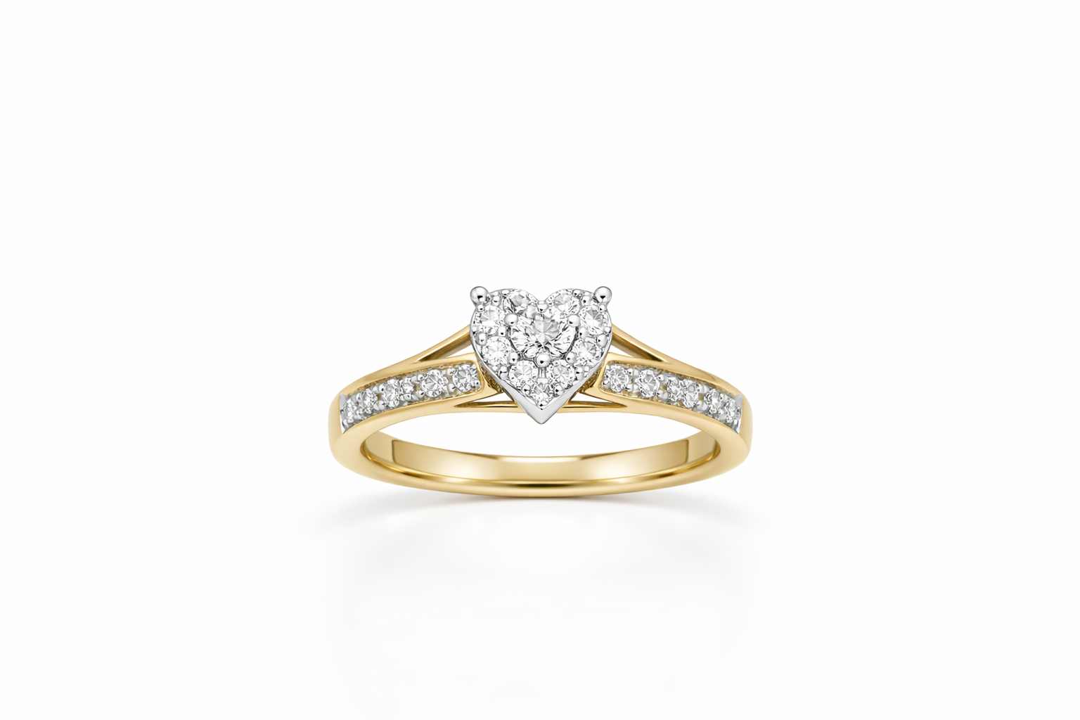 10K DELICATE SMALL HEART DIAMOND WOMAN'S RING – 7 – JY Jewelry Wholesale