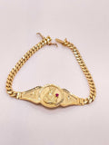 10K VIRGIN MARY CUBAN LINK BRACELET – 7.5" 5MM – JY Jewelry Wholesale