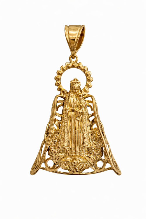 10K BEAUTIFUL LARGE VIRGEN DE LA CARIDAD PENDANT – JY Jewelry Wholesale