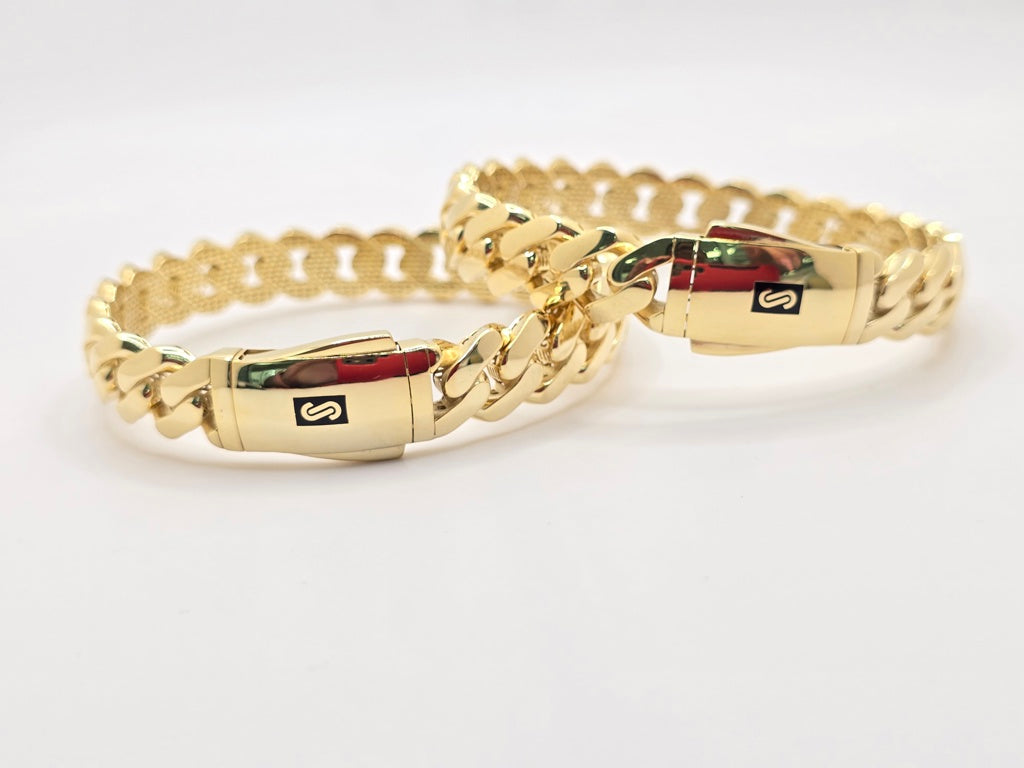 10K PLAIN CERTIFIED MONACO BANGLE – 11.5MM – JY Jewelry Wholesale