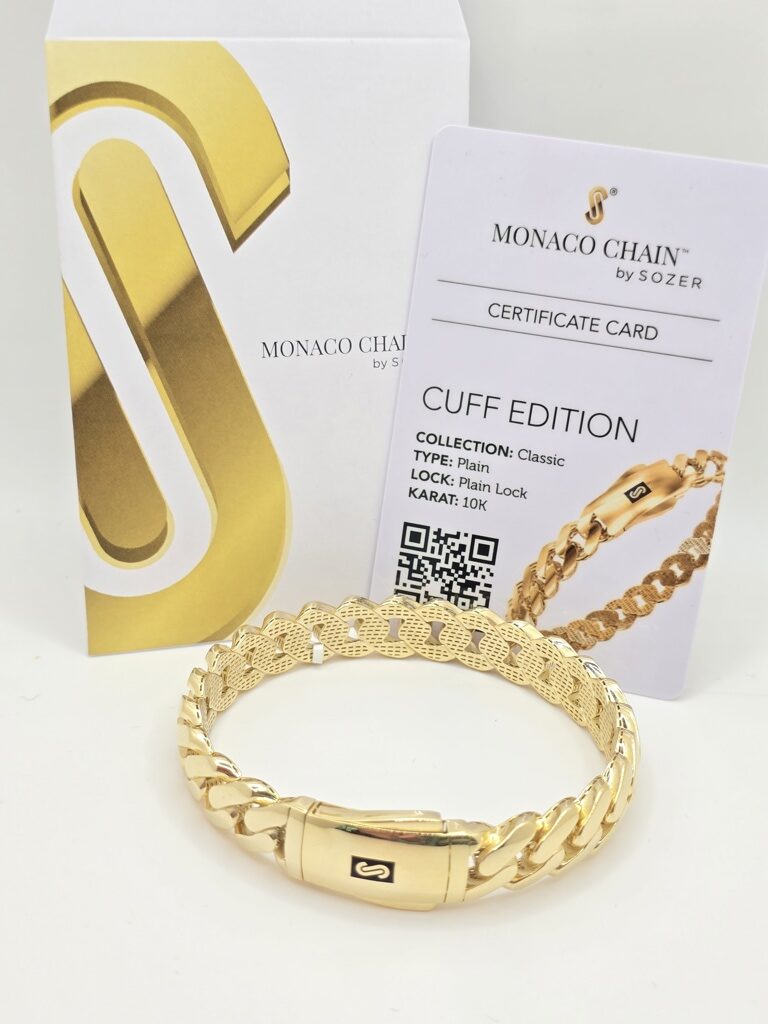 10K PLAIN CERTIFIED MONACO BANGLE – 11.5MM – JY Jewelry Wholesale