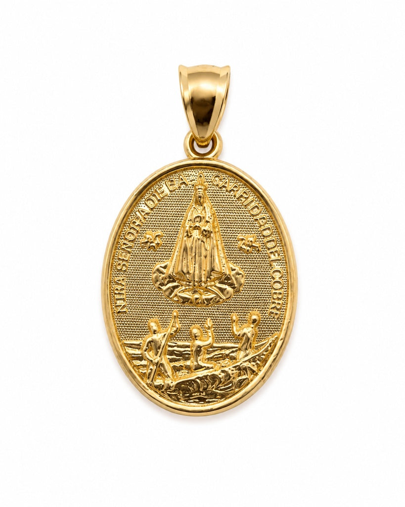 10K OVAL PLAIN VIRGEN DE LA CARIDAD PENDANT – JY Jewelry Wholesale