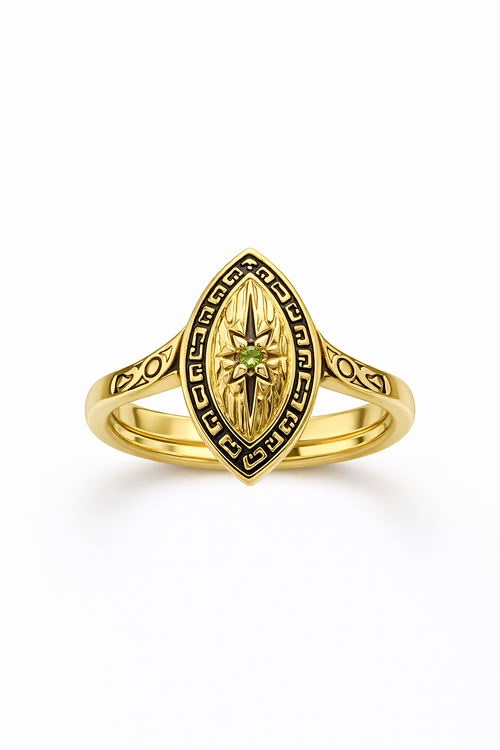 10K ANTIQUE RING WITH EYE DETAILS – 7.5 – JY Jewelry Wholesale