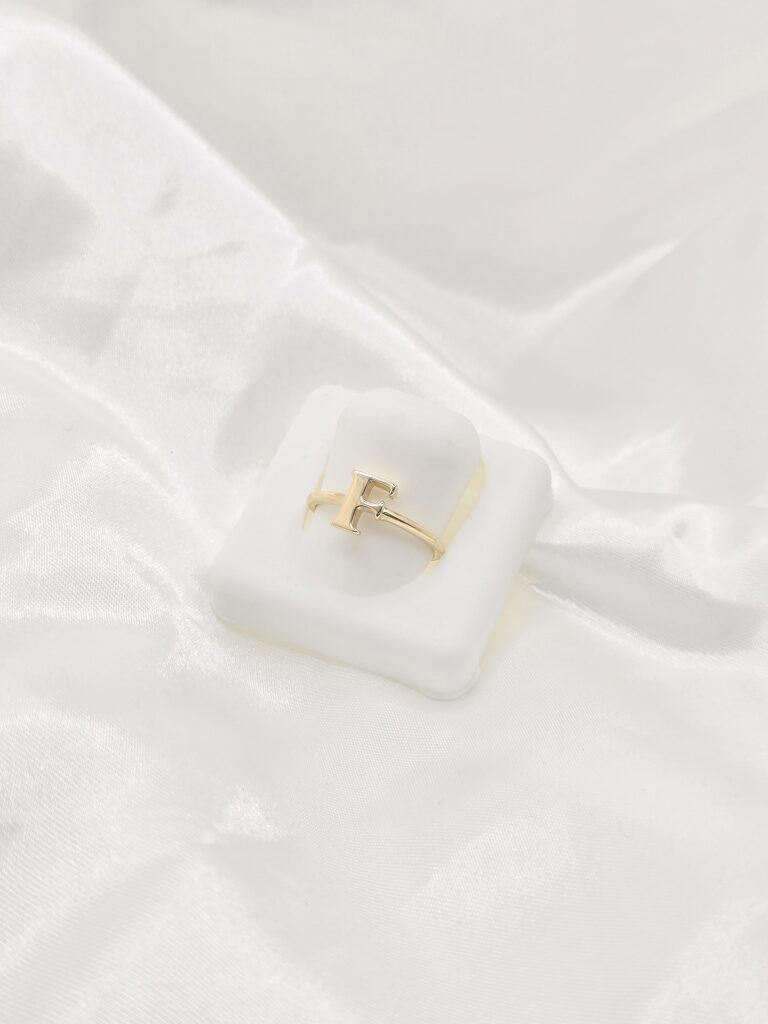 14K "F" LETTER RING – 6 – JY Jewelry Wholesale