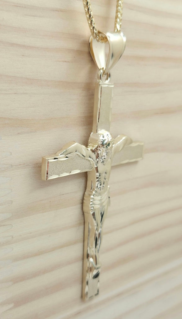 10K LARGE JESUS ON CROSS PENDANT – JY Jewelry Wholesale