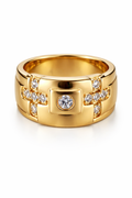 14K MAN CROSS ELEGANT RING – 9.5 – JY Jewelry Wholesale