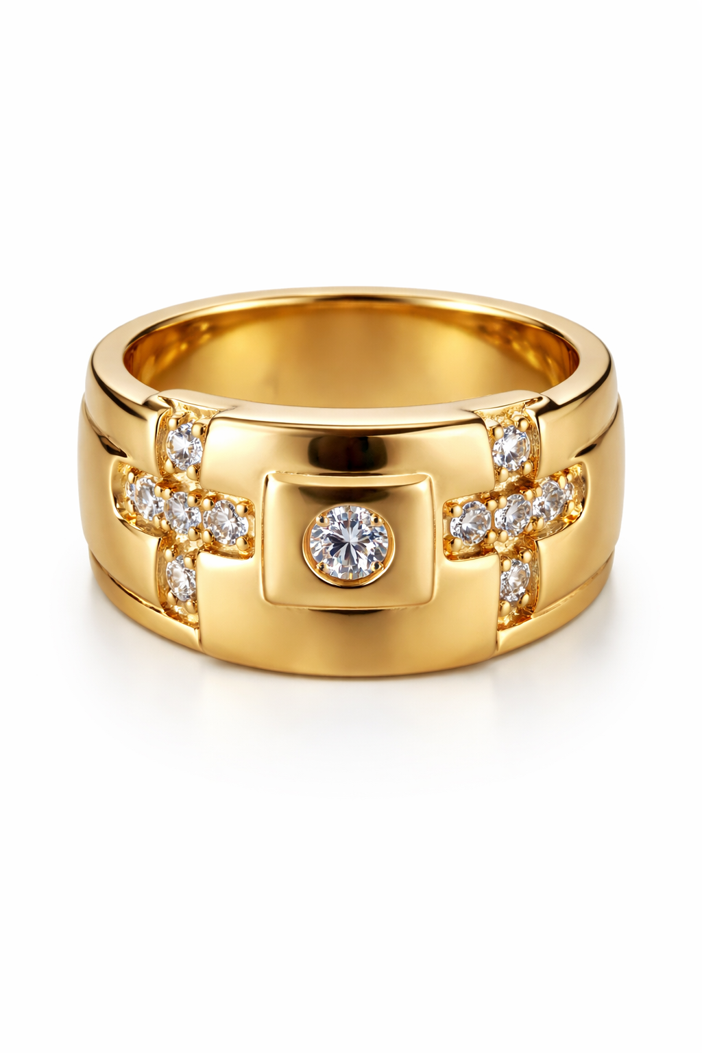 14K MAN CROSS ELEGANT RING – 9.5 – JY Jewelry Wholesale