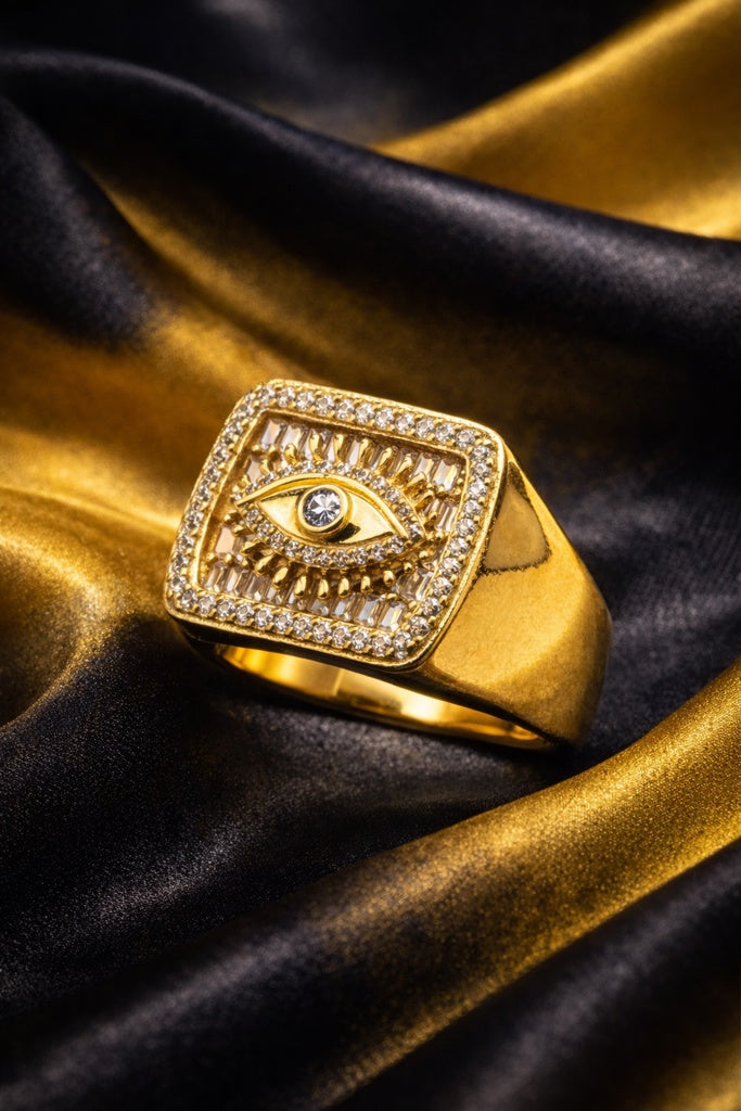 10K CZ FRAME ELEGANT EYE DETAIL RING – 10 – JY Jewelry Wholesale