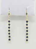 14K YELLOW GOLD BEADED BALL BLACK EARRINGS – JY Jewelry Wholesale