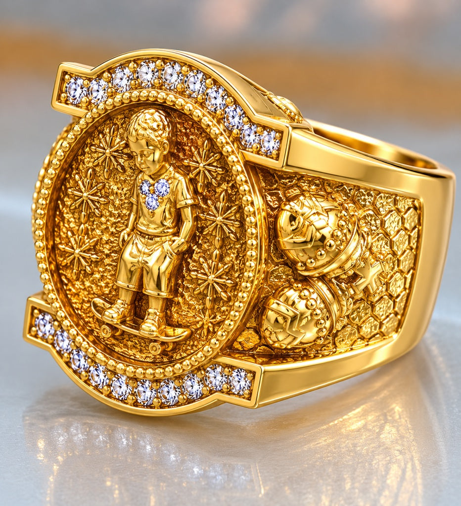 10K EXOTIC ELEGGUA RING WITH BEAUTIFUL CZ DETAILS – 10.5 – JY Jewelry Wholesale