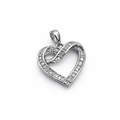 10K WHITE GOLD SMALL HEART SILHOUETTE DIAMOND PENDANT – JY Jewelry Wholesale