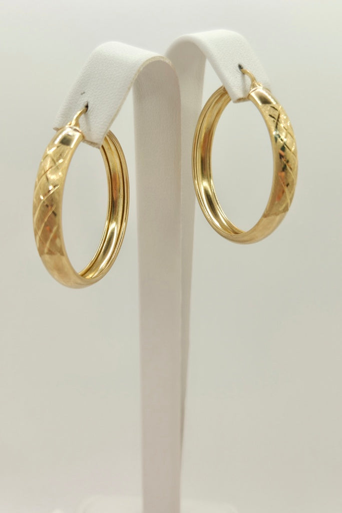 10K VINTAGE DESIGN HOOPS EARRINGS – 4 – JY Jewelry Wholesale