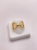 10K LARGE OVAL CHAIN STYLE RING WITH ZIRCONIA – 7 – JY Jewelry Wholesale