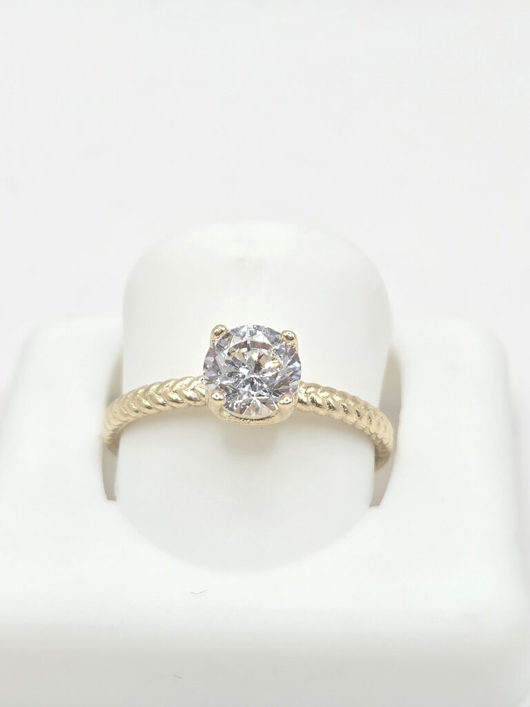 14K DELICATE BRAIDED DESIGN PROMISE RING – 7 – JY Jewelry Wholesale